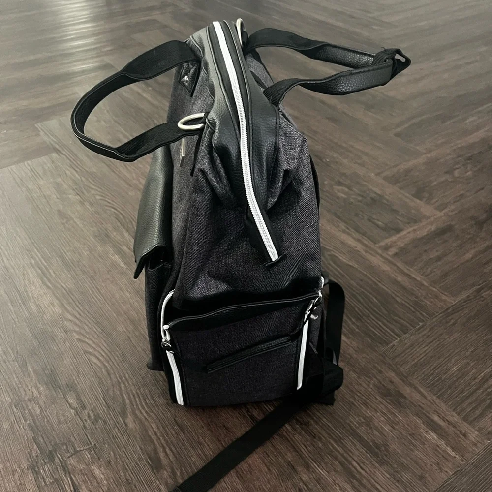 Baby Brezza Lucia Backpack Diaper Travel Cooler Bag Grey